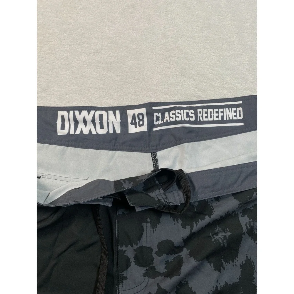 Dixxon Flannel Co. Gnar‎ Boardshorts Mens 48 Black Gray Brush Classic Redefined